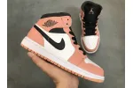 Reps StockX Shoes Air Jordan 1 Mid Pink Quartz 555112-603??