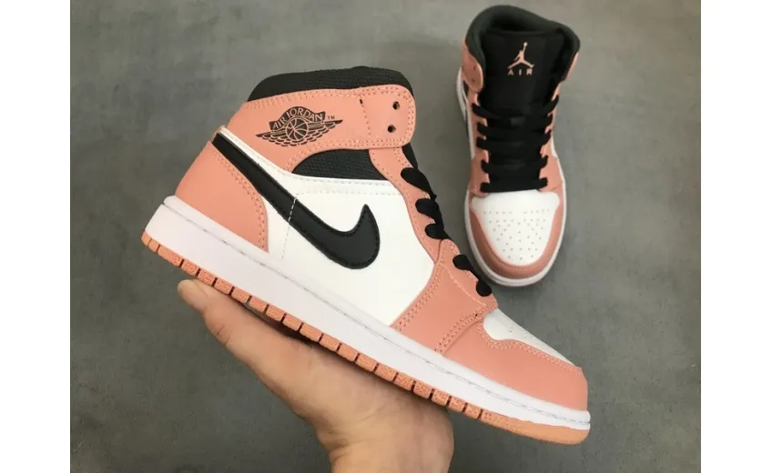 Reps StockX Shoes Air Jordan 1 Mid Pink Quartz 555112-603??