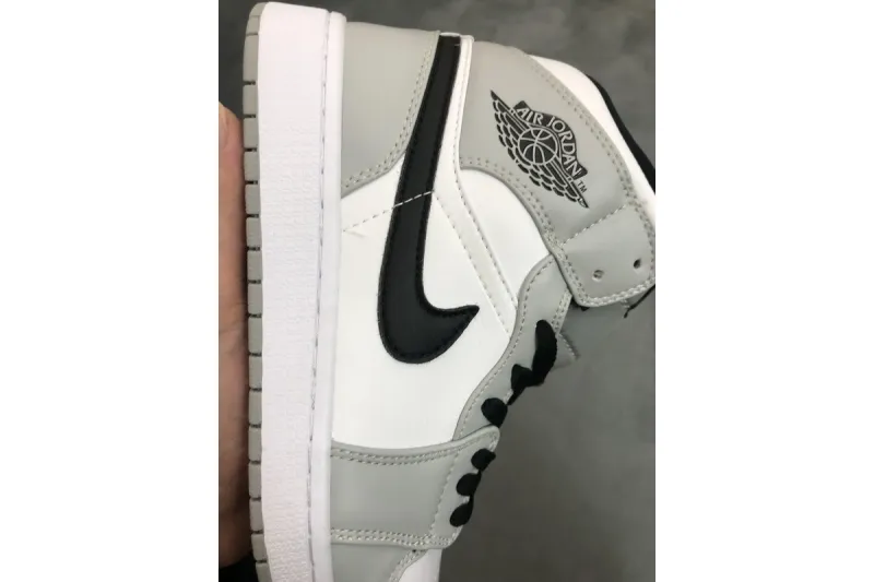 Reps StockX Shoes Air Jordan 1 Mid Light Smoke Grey 554724-092??