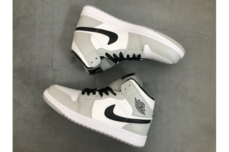 Reps StockX Shoes Air Jordan 1 Mid Light Smoke Grey 554724-092??