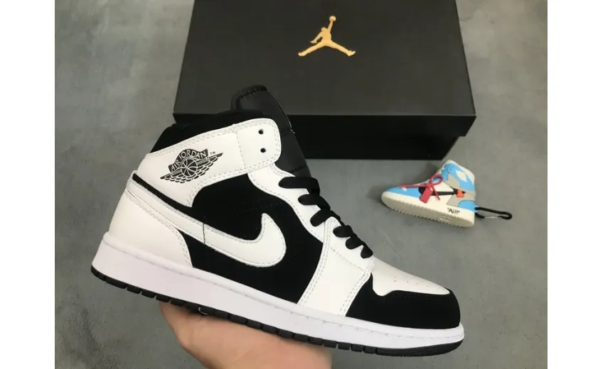 Reps StockX Shoes Air Jordan 1 Mid Tuxedo Black White 554724-113??