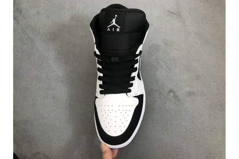 Reps StockX Shoes Air Jordan 1 Mid Tuxedo Black White 554724-113??