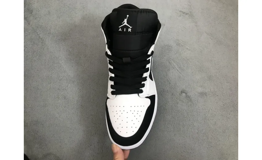 Reps StockX Shoes Air Jordan 1 Mid Tuxedo Black White 554724-113??