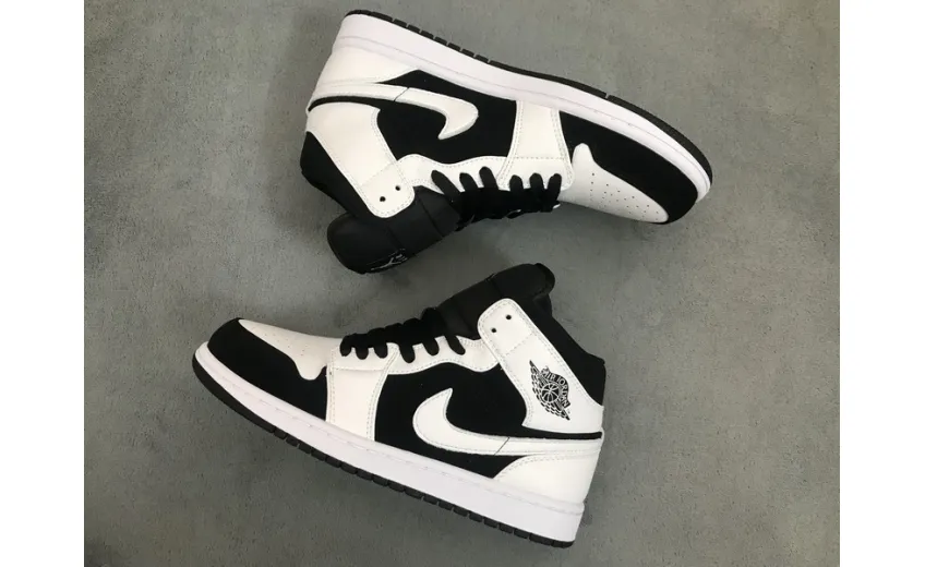 Reps StockX Shoes Air Jordan 1 Mid Tuxedo Black White 554724-113??
