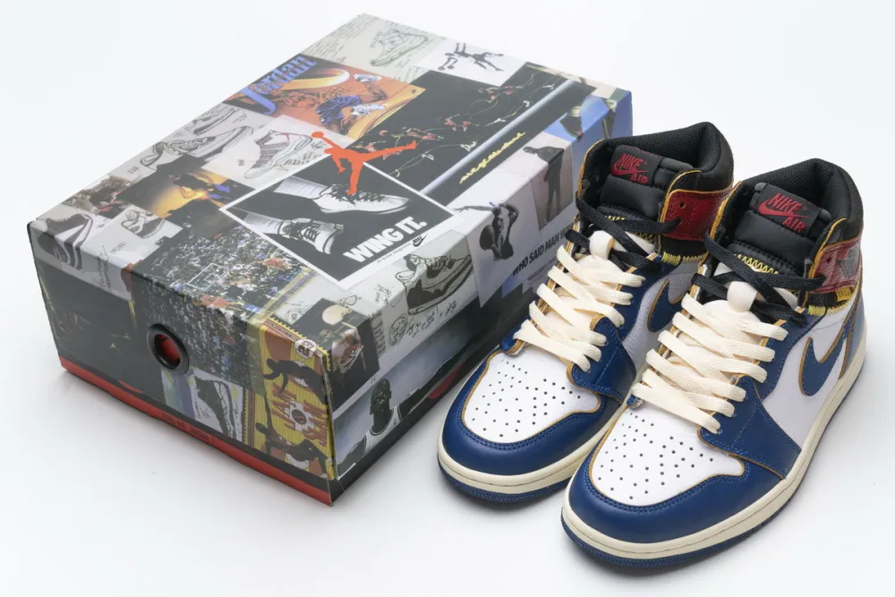  Union X Air Jordan 1 OG Hi Retro Blue Toe BV1300-146