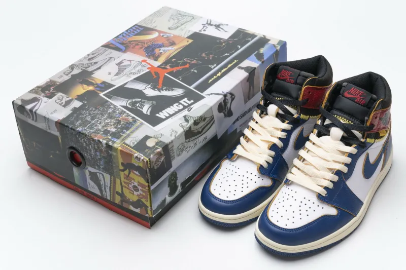  Union X Air Jordan 1 OG Hi Retro Blue Toe BV1300-146