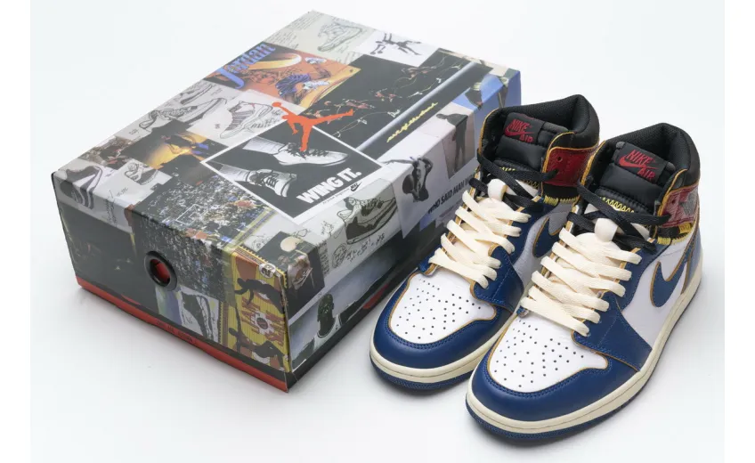  Union X Air Jordan 1 OG Hi Retro Blue Toe BV1300-146