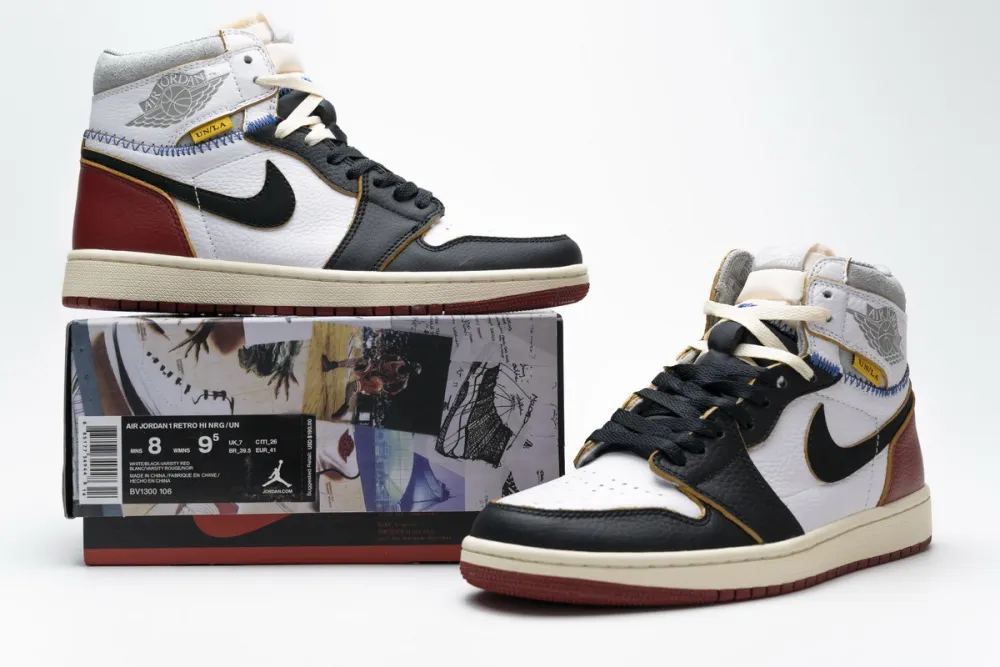 Reps StockX Shoes Air Jordan 1 Retro High Union Los Angeles Black Toe BV1300-106??
