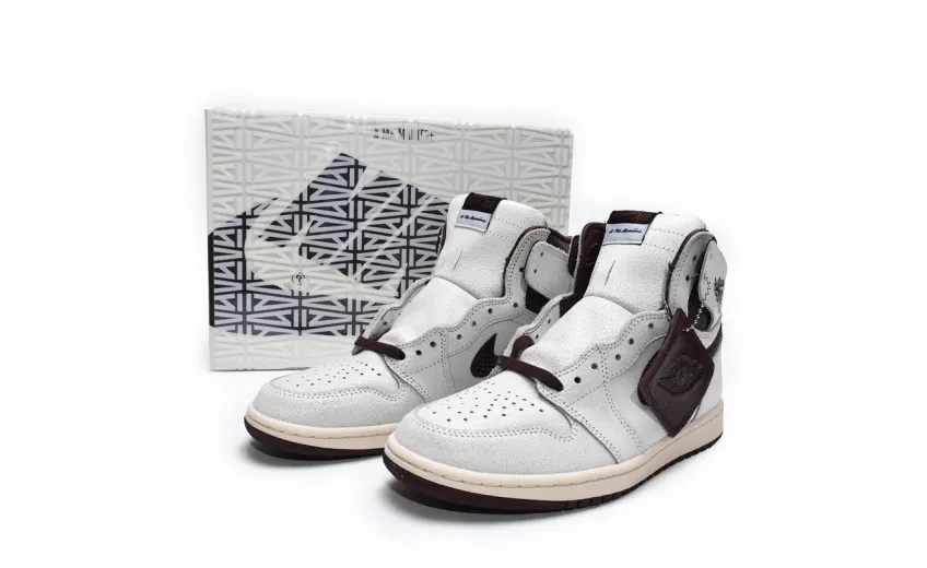 Reps StockX Shoes Air Jordan 1 High OG Grey Brown Snake Pattern DO7097-100??