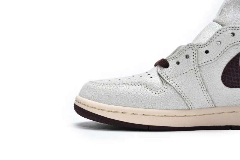 Reps StockX Shoes Air Jordan 1 High OG Grey Brown Snake Pattern DO7097-100??