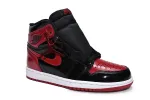 Reps StockX Shoes Air Jordan 1 High “Banned” Patent Leather is Forbidden to Wear Black Red 555088-063??