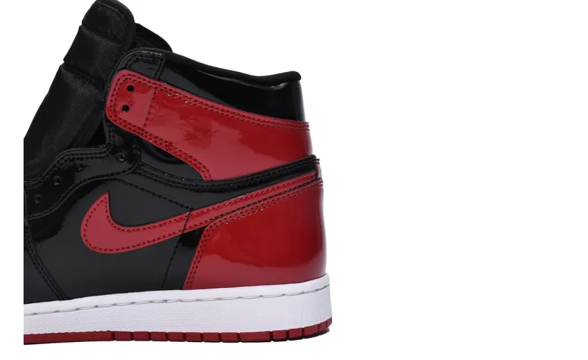 Reps StockX Shoes Air Jordan 1 High “Banned” Patent Leather is Forbidden to Wear Black Red 555088-063??