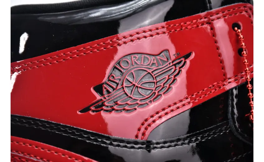 Reps StockX Shoes Air Jordan 1 High OG Bred Patent Black Red 555088-063??