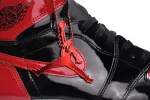 Reps StockX Shoes Air Jordan 1 High OG Bred Patent Black Red 555088-063??