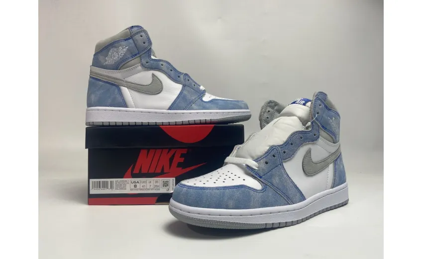 Reps StockX Shoes Air Jordan 1 High OG GS Wash North Carolan 555088-402??