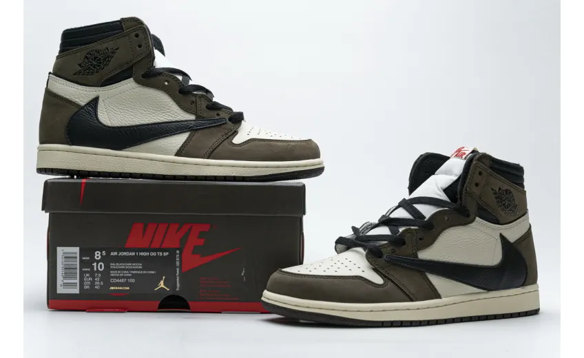 Reps StockX Shoes Travis Scott x Air Jordan 1 High OG TS SP Brown CD4487-100??