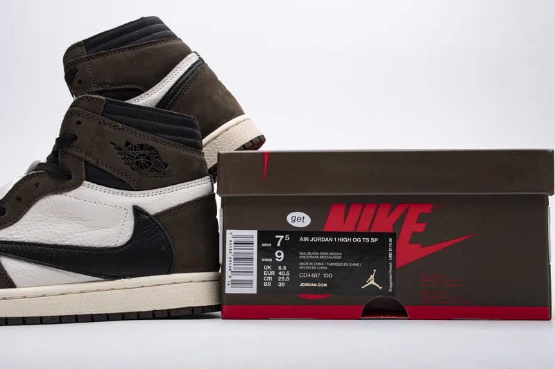 Reps StockX Shoes Travis Scott x Air Jordan 1 High OG TS SP Brown CD4487-100??