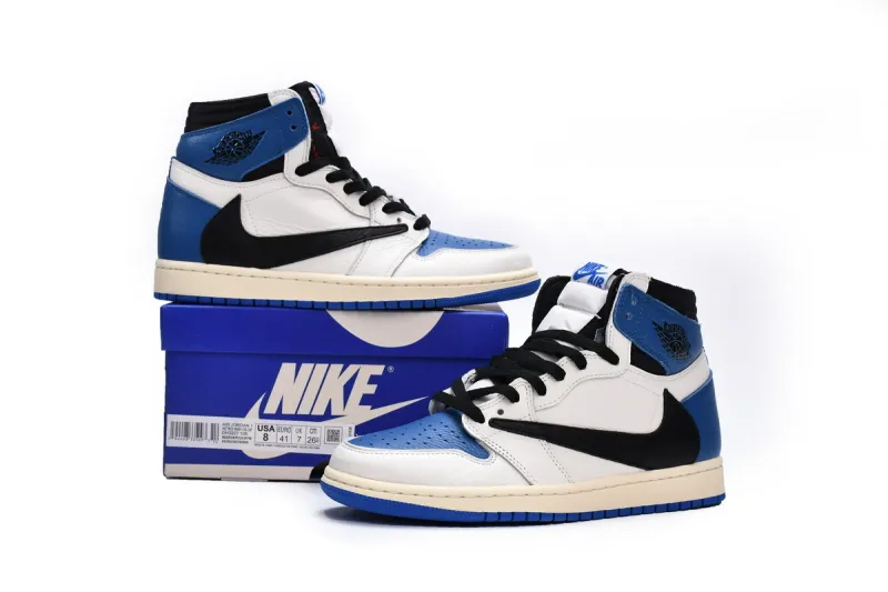 Reps StockX Shoes Fragment x Travis Scott x Air Jordan 1 High OG Military Blue DH3227-105??