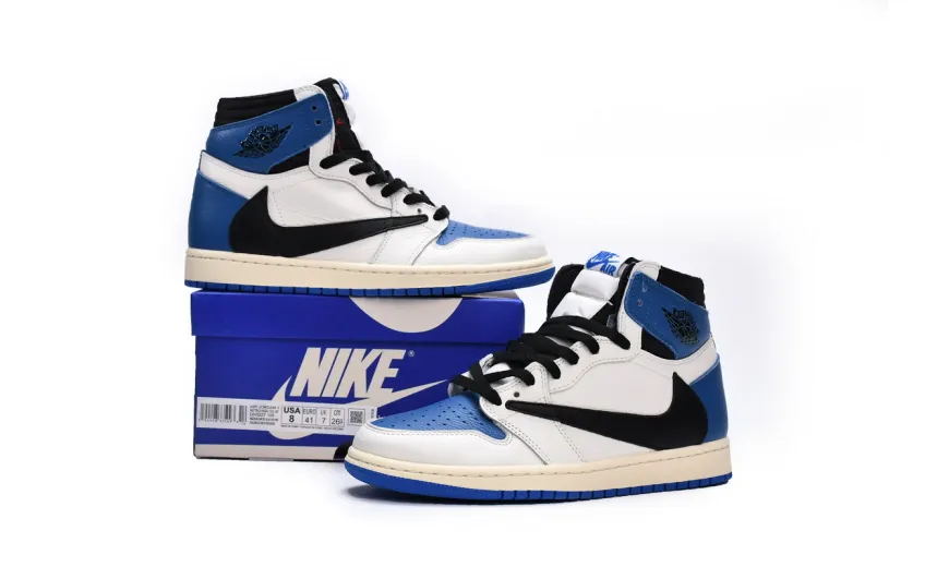 Reps StockX Shoes Fragment x Travis Scott x Air Jordan 1 High OG Military Blue DH3227-105??