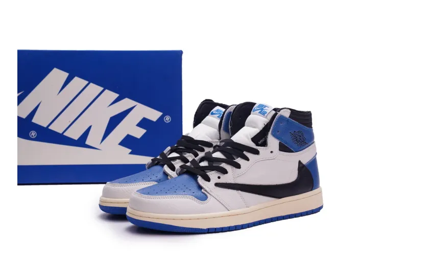 Reps StockX Shoes Fragment x Travis Scott x Air Jordan 1 High OG Military Blue DH3227-105??