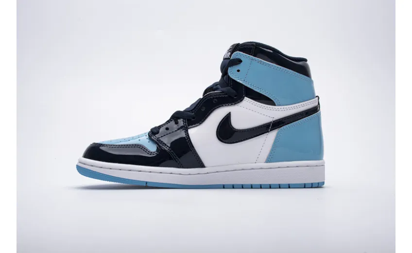 Reps StockX Shoes Air Jordan 1 Retro High OG 'UNC Patent' Blue CD0461-401??