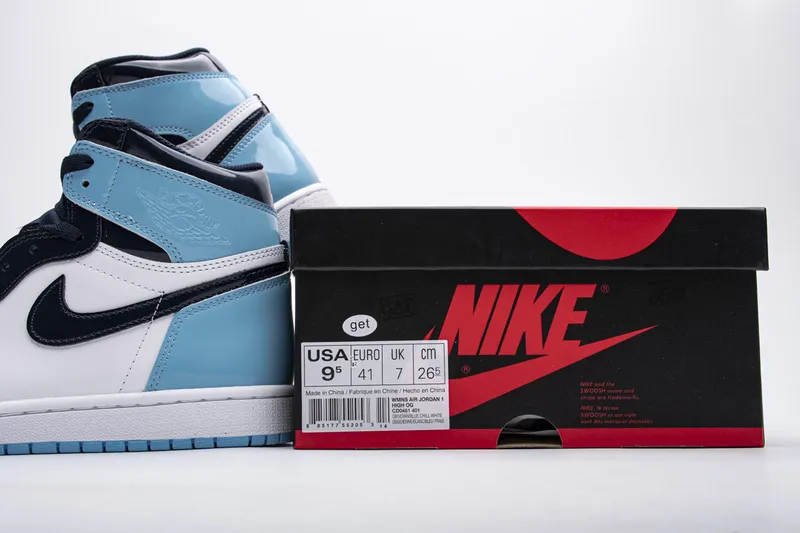 Reps StockX Shoes Air Jordan 1 Retro High OG 'UNC Patent' Blue CD0461-401??