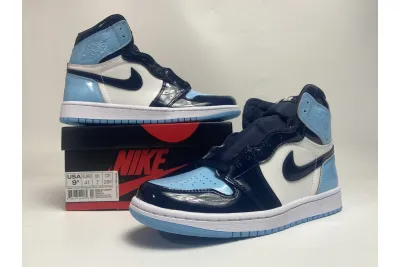 Air Jordan 1 Retro High OG UNC Patent Blue CD0461-401 01