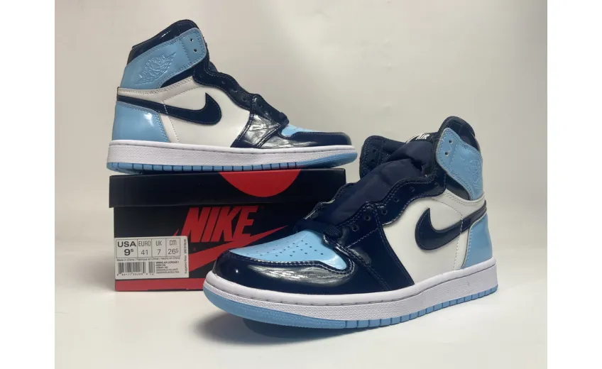 Reps StockX Shoes Air Jordan 1 Retro High OG UNC Patent Blue CD0461-401??