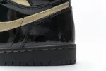 Reps StockX Shoes Air Jordan 1 High OG Patent Black Metallic Gold 555088-032??