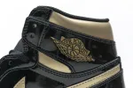 Reps StockX Shoes Air Jordan 1 High OG Patent Black Metallic Gold 555088-032??