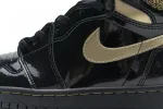 Reps StockX Shoes Air Jordan 1 High OG Patent Black Metallic Gold 555088-032??