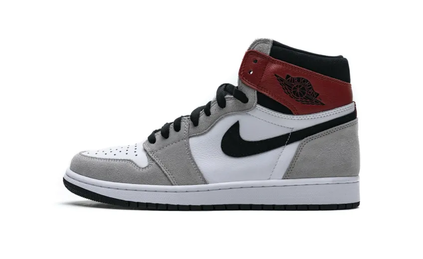 Reps StockX Shoes Air Jordan 1 High Smoke Grey Red 555088-126??