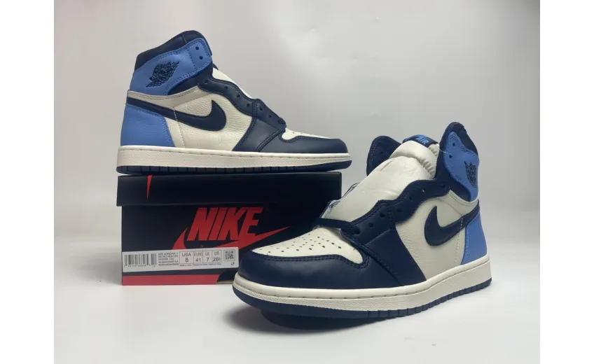 Reps StockX Shoes Air Jordan 1 Retro High OG Obsidian University Blue 555088-140??