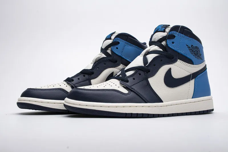 Reps StockX Shoes Air Jordan 1 Retro High OG Obsidian University Blue 555088-140??
