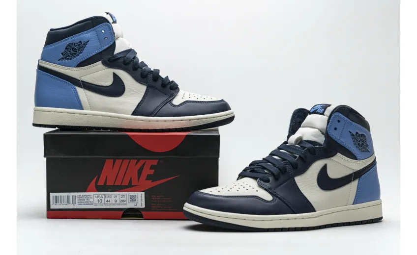 Reps StockX Shoes Air Jordan 1 Retro High OG “Obsidian University Blue” 555088-140??