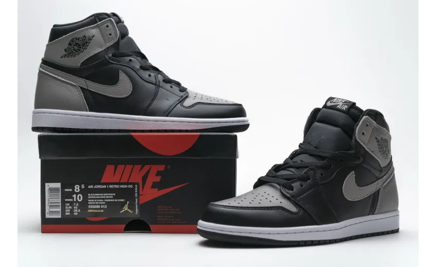 Reps StockX Shoes Air Jordan Retro 1 High OG “Sahdow” 555088-013??
