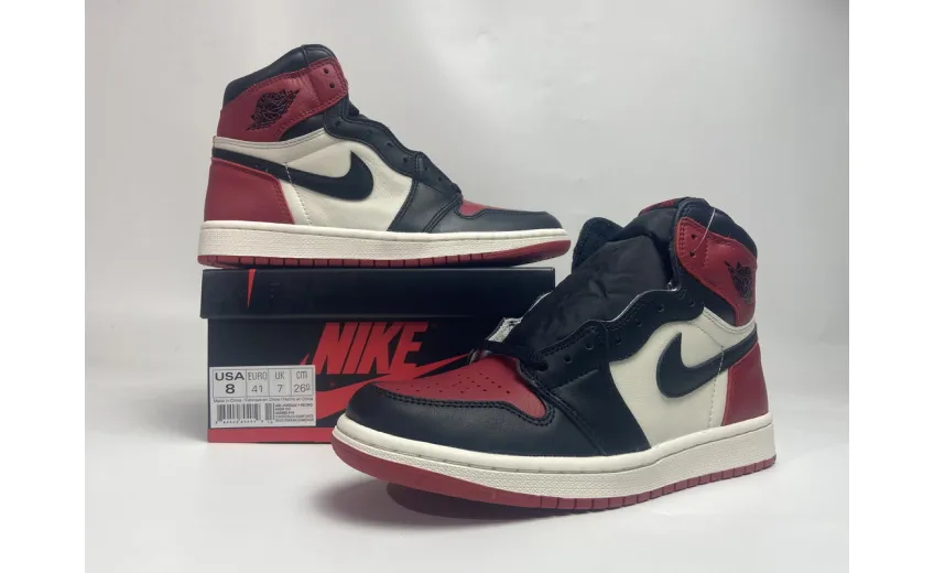 Reps StockX Shoes Air Jordan 1 High OG Bred Toe 555088-610??