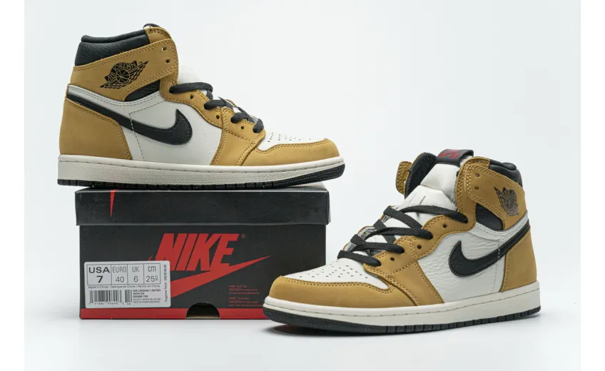 Reps StockX Shoes Air Jordan 1 Retro High OG “Rookie of the Year” Yellow 555088-700??