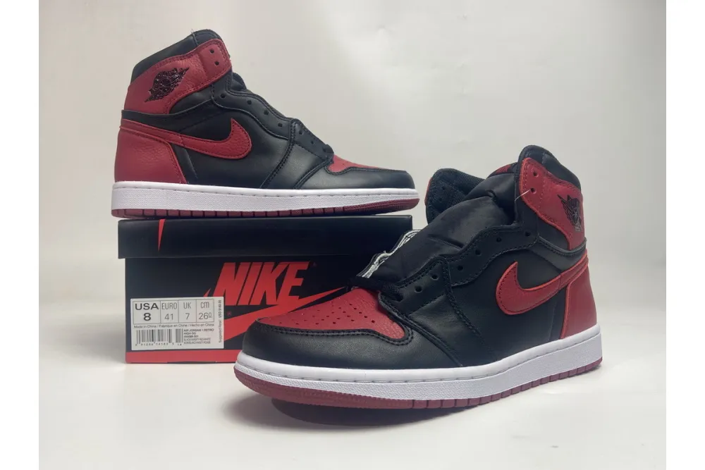 Reps StockX Shoes Air Jordan 1 High Banned Red 555088-001 ??