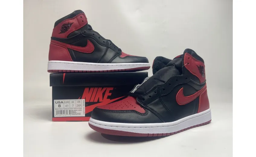 Reps StockX Shoes Air Jordan 1 High Banned Red 555088-001 ??