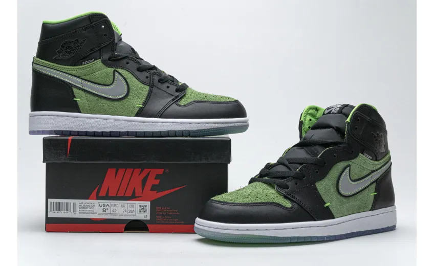 Reps StockX Shoes Air Jordan 1 High Zoom "Rage Green" CK6637-002??