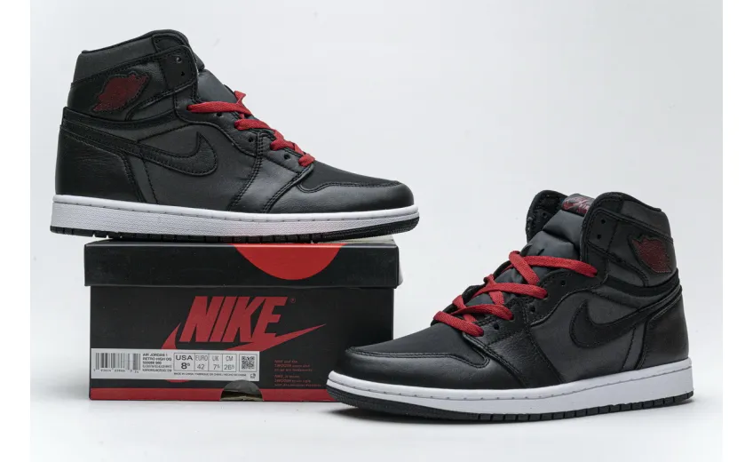 Reps StockX Shoes Air Jordan 1 Retro High OG “Black Satin Gym Red” 555088-060??