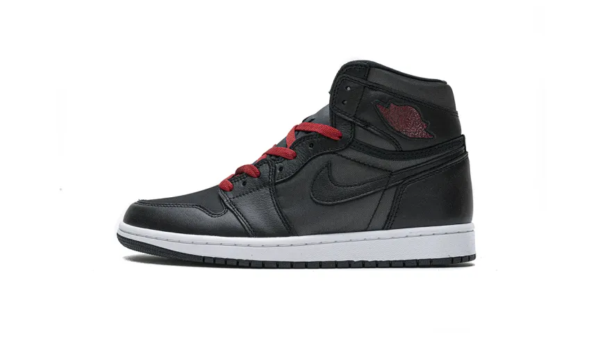  Air Jordan 1 Retro High OG Black Satin Gym Red 555088-060