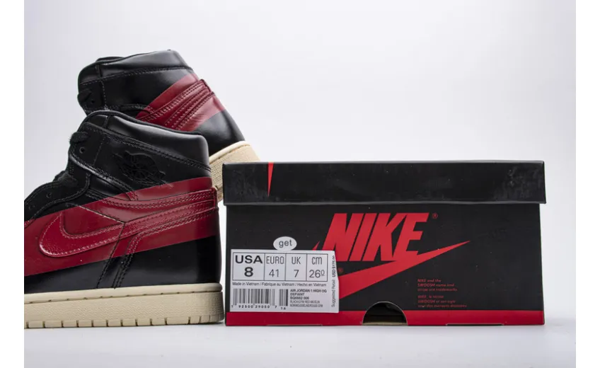 Reps StockX Shoes Air Jordan 1 Retro High OG Defiant Couture Red Black BQ6682-006??