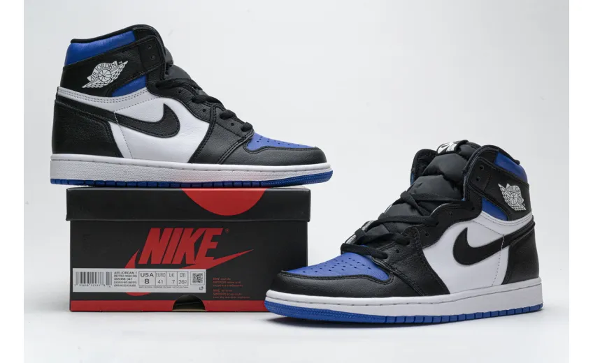Reps StockX Shoes Air Jordan 1 Retro High OG Game Royal Blue Black 555088-041??