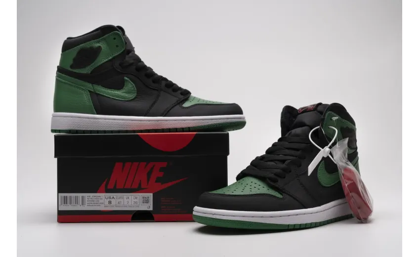 Reps StockX Shoes Air Jordan 1 Retro High OG “Pine Green” 555088-030??