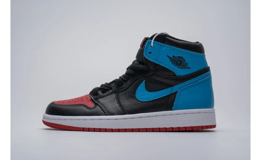 Reps StockX Shoes Air Jordan 1 Retro High NC to Chi Leather (W) Blue Red CD0461-046??