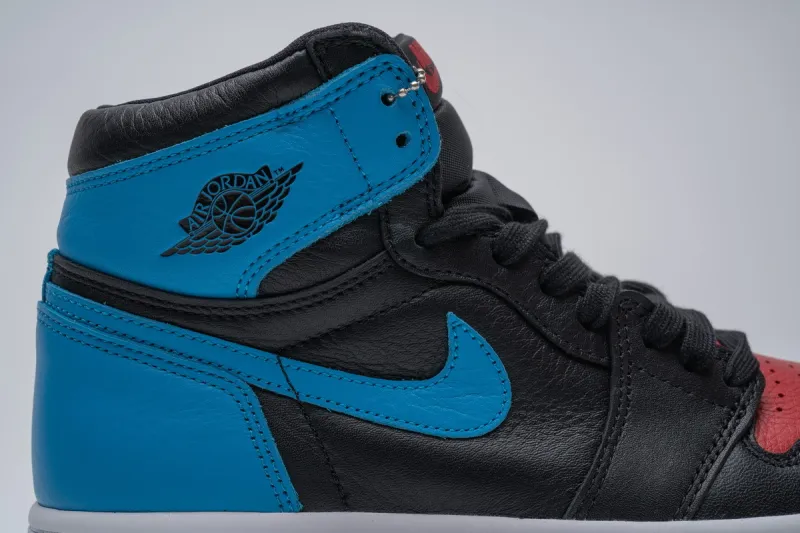 Reps StockX Shoes Air Jordan 1 Retro High NC to Chi Leather (W) Blue Red CD0461-046??