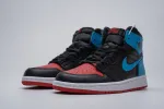 Reps StockX Shoes Air Jordan 1 Retro High NC to Chi Leather (W) Blue Red CD0461-046??