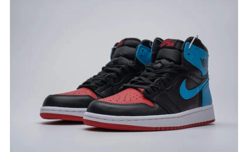 Reps StockX Shoes Air Jordan 1 Retro High NC to Chi Leather (W) Blue Red CD0461-046??